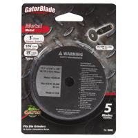 3" MTL CUTOFF WHEEL 5PC GAT