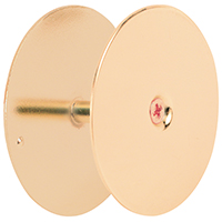 Defender Security U9516 Hole Cover Plate, Steel, Brass, For: 1-3/4 in Thick