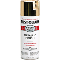 RUST-OLEUM STOPS RUST 7710830 Bright Coat Spray Paint, Metallic, Gold, 11