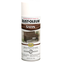 RUST-OLEUM STOPS RUST 7791830 Enamel Paint, Low Satin, White, 12 oz, Aerosol