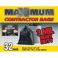 BAGS GARBAGE BK CONTRAC..BX/32