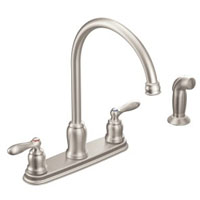 FAUCET HI-ARC W/SD SPRAY 2 HDL