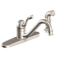 FAUCET KTN W/SD SPRAY 1 HNDL