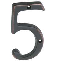 4" Bronze House Number #5