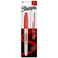 Sharpie 30102 Permanent Marker; Fine Lead/Tip; Red Lead/Tip