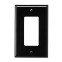 WALL PLATE 1 GANG DECR MID BLK