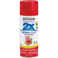 RUST-OLEUM PAINTER'S Touch 249124 Gloss Spray Paint, Gloss, Apple Red, 12
