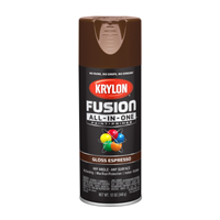Krylon Fusion K02707007 Primer and Spray Paint, Gloss, Espresso, 12 oz,