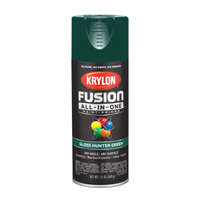 Krylon Fusion K02789007 Primer and Spray Paint, Gloss, Hunter Green, 12 oz,