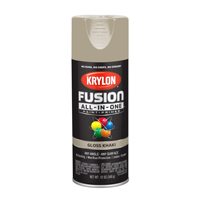 Krylon Fusion K02713007 Primer and Spray Paint, Gloss, Khaki, 12 oz, Aerosol