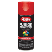 Krylon Fusion K02720007 Primer and Spray Paint, Gloss, Red Pepper, 12 oz,