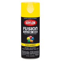 Krylon Fusion K02725007 Primer and Spray Paint, Gloss, Sunbeam, 12 oz,