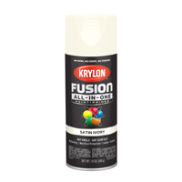 Krylon Fusion K02739007 Primer and Spray Paint, Satin, Ivory, 12 oz, Aerosol