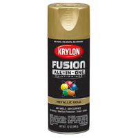 Krylon Fusion K02770007 Primer and Spray Paint, Metallic, Gold, 12 oz,