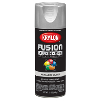 Krylon Fusion K02773007 Primer and Spray Paint, Metallic, Silver, 12 oz,