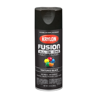 Krylon Fusion K02776007 Primer and Spray Paint, Textured, Black, 12 oz,