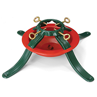 Hometown Holidays 5164 Natural Tree Stand, Steel, Green/Red, Powder-Coated