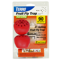 TERRO T2502 Fruit Fly Trap, Liquid, Vinegar, 2 Pack