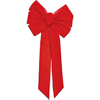 HOL-7347 RED VELVET BOW 7LOOP