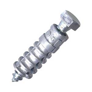 3/8"L LAG SHIELD:LEAD W/BLT PK/2