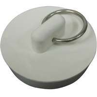 DRAIN STOPPER WHT RUBBER 1-1/4