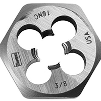 DIE HEXAGON 3/8IN-24NF STEEL