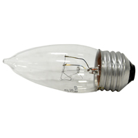 BULB CHNDLR 40W CLR BS 4/PK