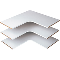 SHELVES CORNER WHITE 14IN 3PK