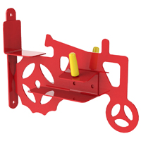 RED TRACTOR CORN COB FEEDER