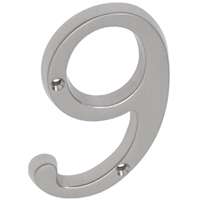 4" Nickel House Number "9"