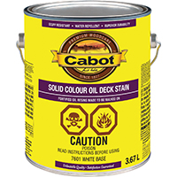 CABOT SOLID OIL STAIN WH 3.78L