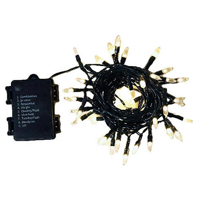 Santas Forest 03721 LED Mini Lights, Mini/Christmas, 50-Lamp, LED Lamp, Warm White Lamp, 10 ft L