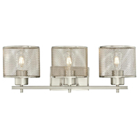 Westinghouse Morrison Series 63276 Indoor Wall Fixture, 3-Lamp, LED Lamp, Brushed Nickel Fixture