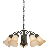 CHANDELIER ORB W/ALBSTR GLS 5LT