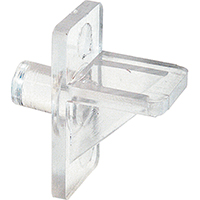 PEG SHELF SUPPORT PLSTC CLEAR