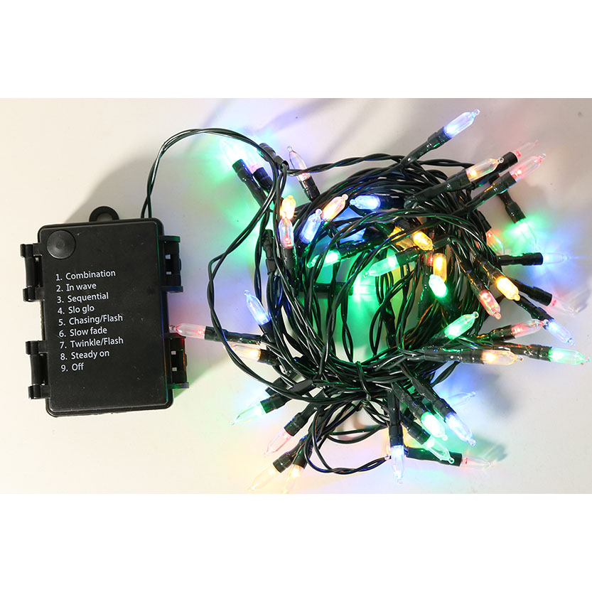 Santas Forest 03720 LED Mini Lights, Mini/Christmas, 50-Lamp, LED Lamp, Multi Lamp, 10 ft L
