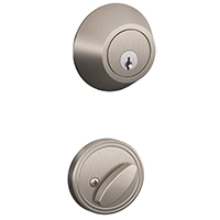 LOCK DEADBOLT SNGL CYL SAT NIC