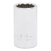 SOCKET STD 15MMX12PT 1/2DRIVE