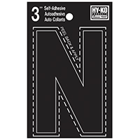 HYK-30424 LTTR HO N VINYL 3 BLK