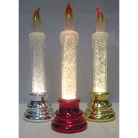 ACRYLIC B/O 6.75IN CANDLE PDQ