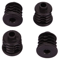 SOCKET PLASTIC 1IN BLACK 4PC