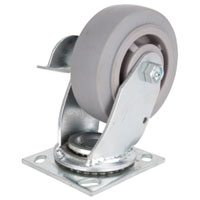 GRAY SWIVEL/BRAKE CASTER 5"