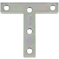 National Hardware 116BC Series N266-429 T-Plate, 3 in L, Steel, Zinc