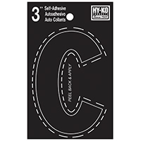 HYK-30413 LTTR HO C VINYL 3 BLK