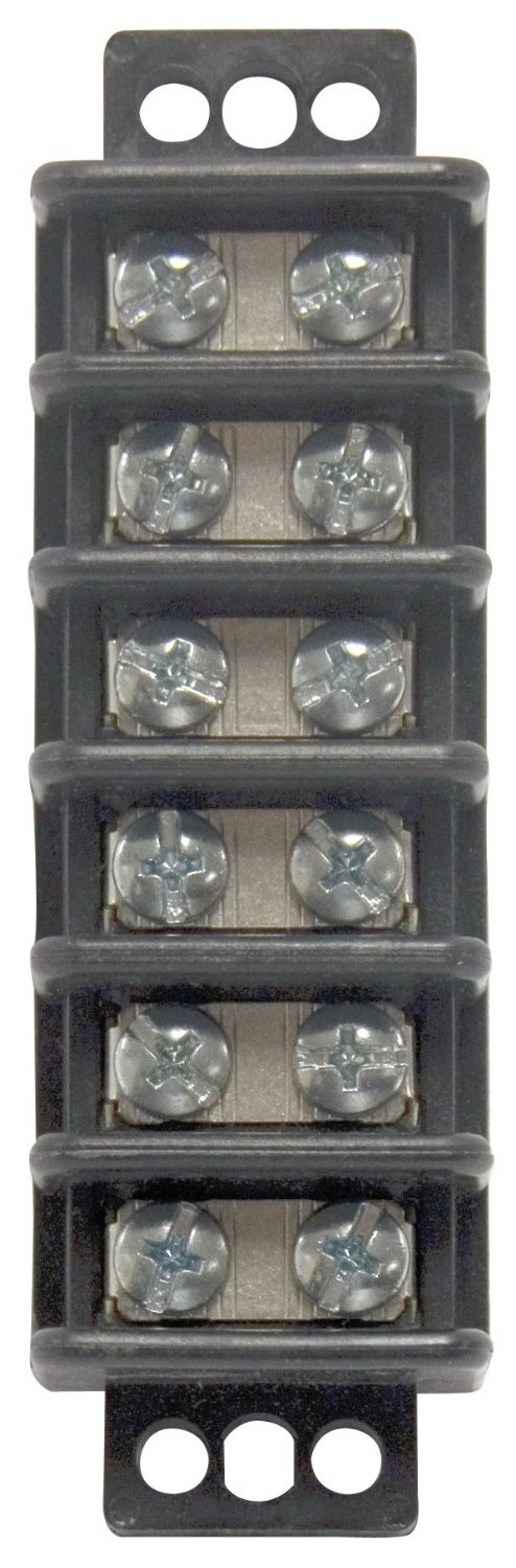 GB GTB-406 Terminal Block, 6-Pole, 30 A, 600 V, Thermoplastic