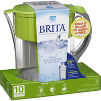 Brita Grand 35378 Water Filter Pitcher; 80 oz Capacity; Green