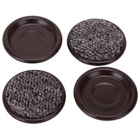 CARPETED CUPS RND 1-5/8IN BRN