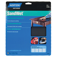 NORTON 48060 Sanding Sheet, 400-Grit, Super Fine, Aluminum Oxide, Gray