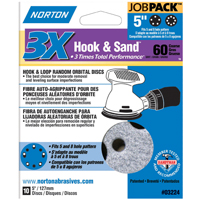 NORTON 03224 Job Pack Sanding Disc, P60-Grit, Coarse Grade, Zirconia