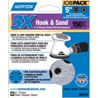 NORTON 03220 Job Pack Sanding Disc, P150-Grit, Fine Grade, Alumina/Ceramic,